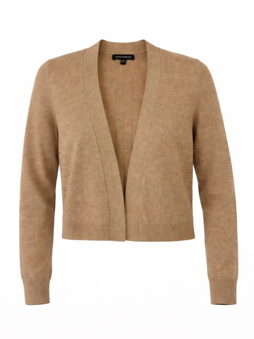 Banana Republic womens cardigan camel merino wool cashmere crop Small neutral